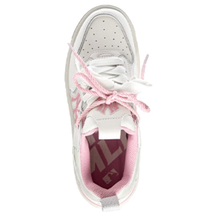 MLB Scarpe da Skateboard New York Yankees in Pelle Sintetica Antiscivolo Resistenti all'Abrasione Basse Unisex Rosa 3ASXM096N-50PKS