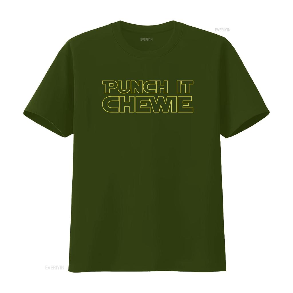 Punch It Chewie Mens Big And Tall T Shirt Funny Novelty Design Vintage Washed Versatile Stylish Soft Casual Designer Clothes