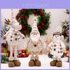 Encantadora Figurita de Muñeca Elástica de Estilo Europeo Para Navidad Muñeco de Nieve Reno y Decoración de Anciano