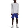 Under Armour Solid Color Crew Neck Long Sleeve T-Shirt Men Tops White 1375693-100