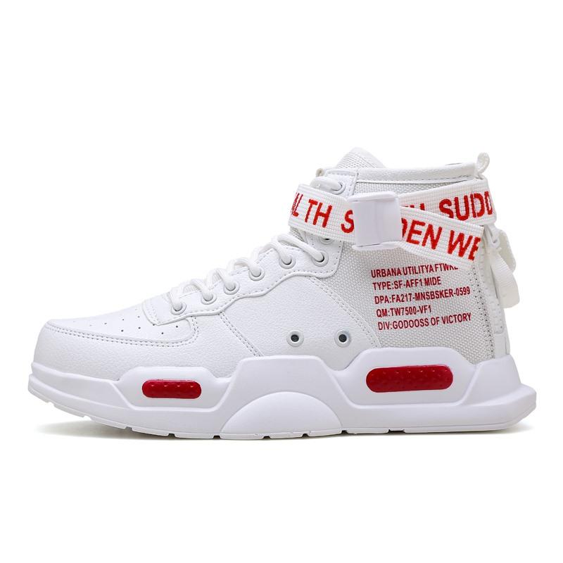 Mens Casual Sneakers High-tops Sneakers Trendy Boys Basketball Sports Tennis Shoes Outdoor Off-road Shoes Couple Sneakers