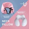 Soft Sponge Travel Neck Cushion Washable Cover Hooded Neckrest Pad Neck Pillow with Cap  Travel Use