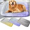 Ice Silk Dog Cooling Bed Ergonomic Oval Shape Cooling Pet Bed  for Dogs and Cats