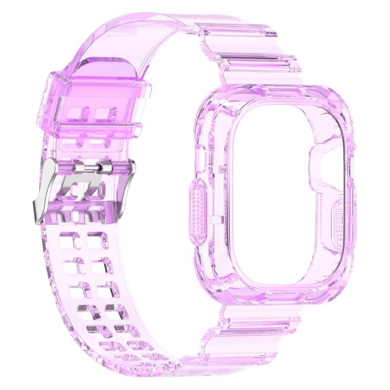 Soft Silicone Watchband Adjustable Watch Band Strap Repalcement for iOS Watch Ultra 49mm Smartwatch Comfortable