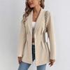 Spot European and American women's clothing elegant fashion temperament commuter slim suit jacket woolen suit jacket