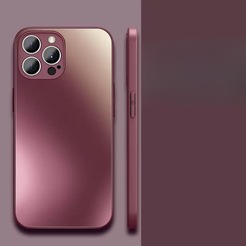 

Подходит для iPhone16proMax Чехол для мобильного телефона с ощущением кожи Матовое стекло Apple 15 Силиконовый край 14 Защитный чехол с отверстием для шитья iPhoneXs/X