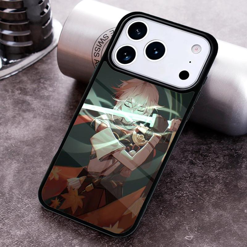Genshin Impact Kaedehara Kazuha Handyhülle für iPhone 17 16 15 Pro Max Air 14 13 12 11 Plus Stoßfeste Hülle