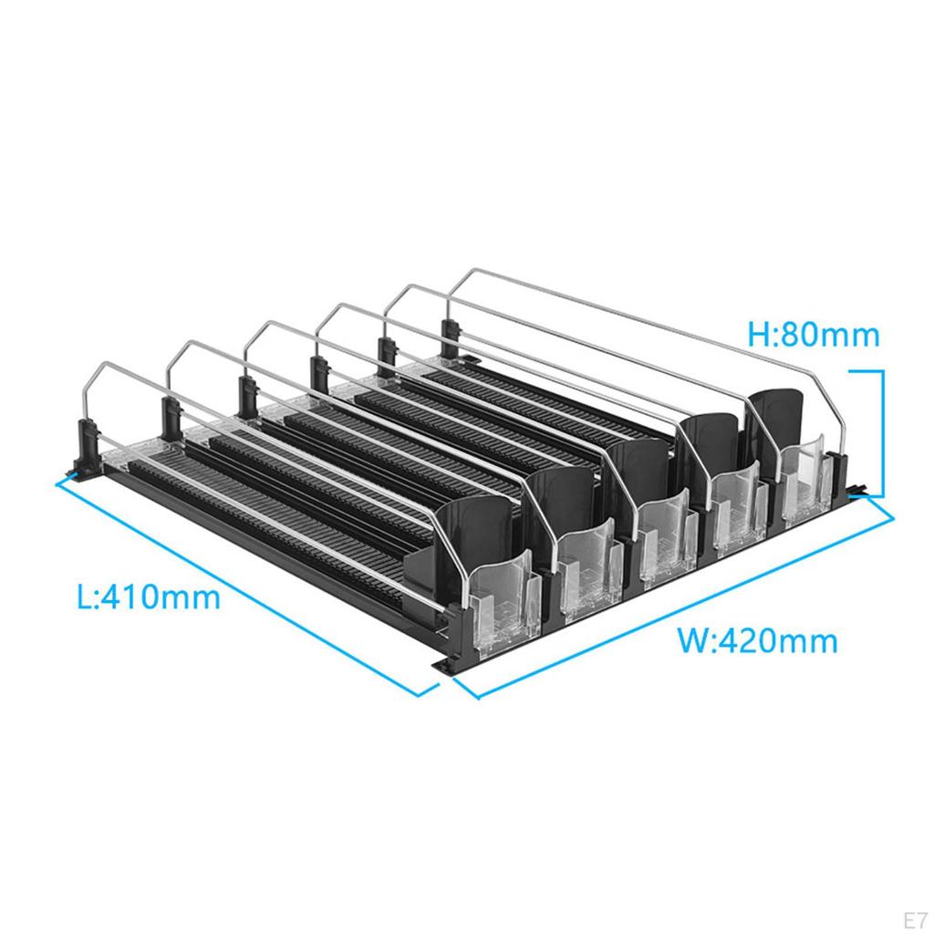 Drink Organizer for Fridge Automatic Propeller Multipurpose Stacking Can Dispenser Garage