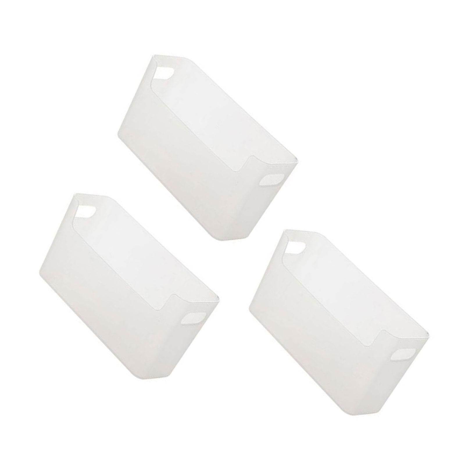 

3Pcs Easy Install Hanging Organizer for Bathroom Multifunctional Storage Boxes for Renters Kitchen Accessories Holder L прозрачный