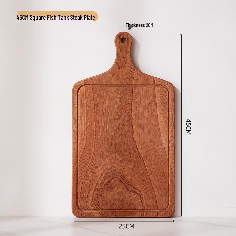 Wuhe Wenge Wood Rectangular Serving Board with Juice Groove