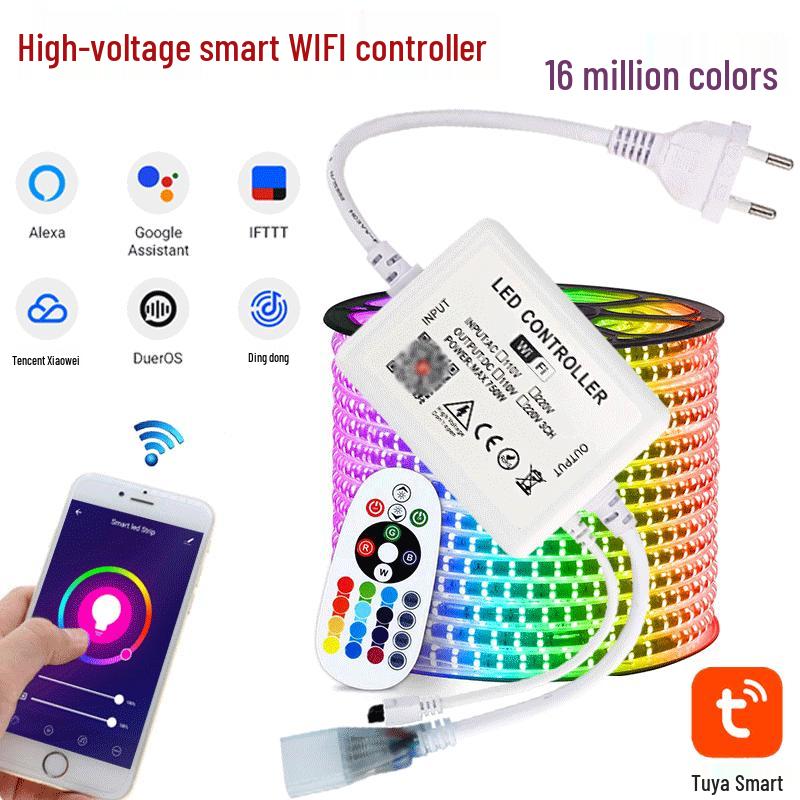 Tuya Smart WiFi RGB LED Light Strip Controller (110V/220V)