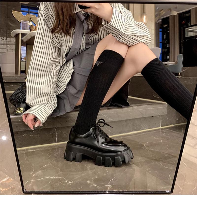 Lace-up Thick-soled Loafers, Spring and Autumn Women's Shoes, Oxford Shoes, Fashion Designer Sports and Casual Shoes