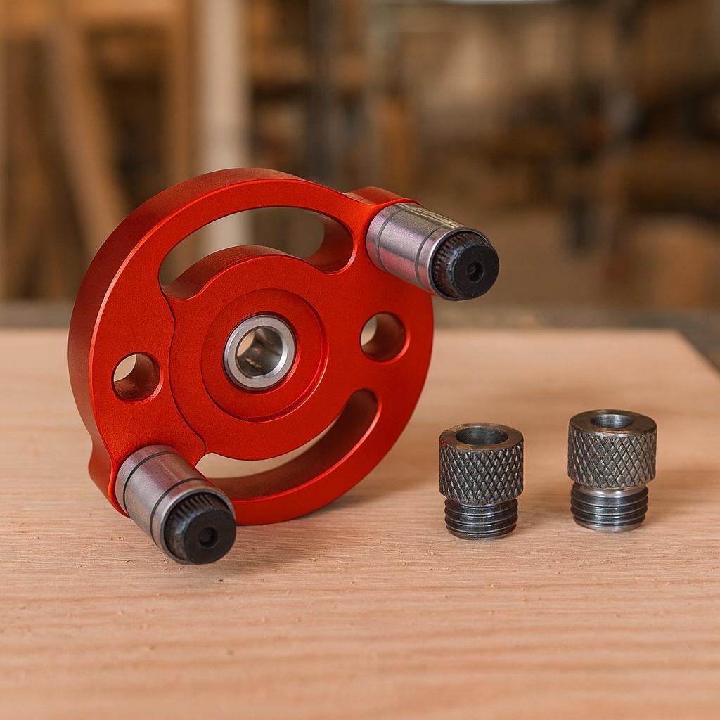 Self Center Dowel Jig, Adjustable Drill Guide for Straight Holes, Woodworking Joint Locator Tool for DIY Furniture Assembly