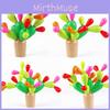 Wooden Interlocking Cactus Building Blockskids Learning Cognitive Development