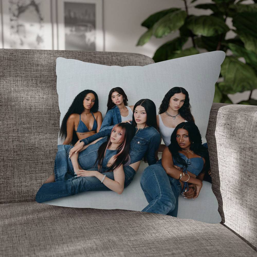 Korea Kpop KKatseye Pillow Cover Soft Decorative Throw Pillow Case Xcm Couch Home Decor for Living Room Sofa Party Gift
