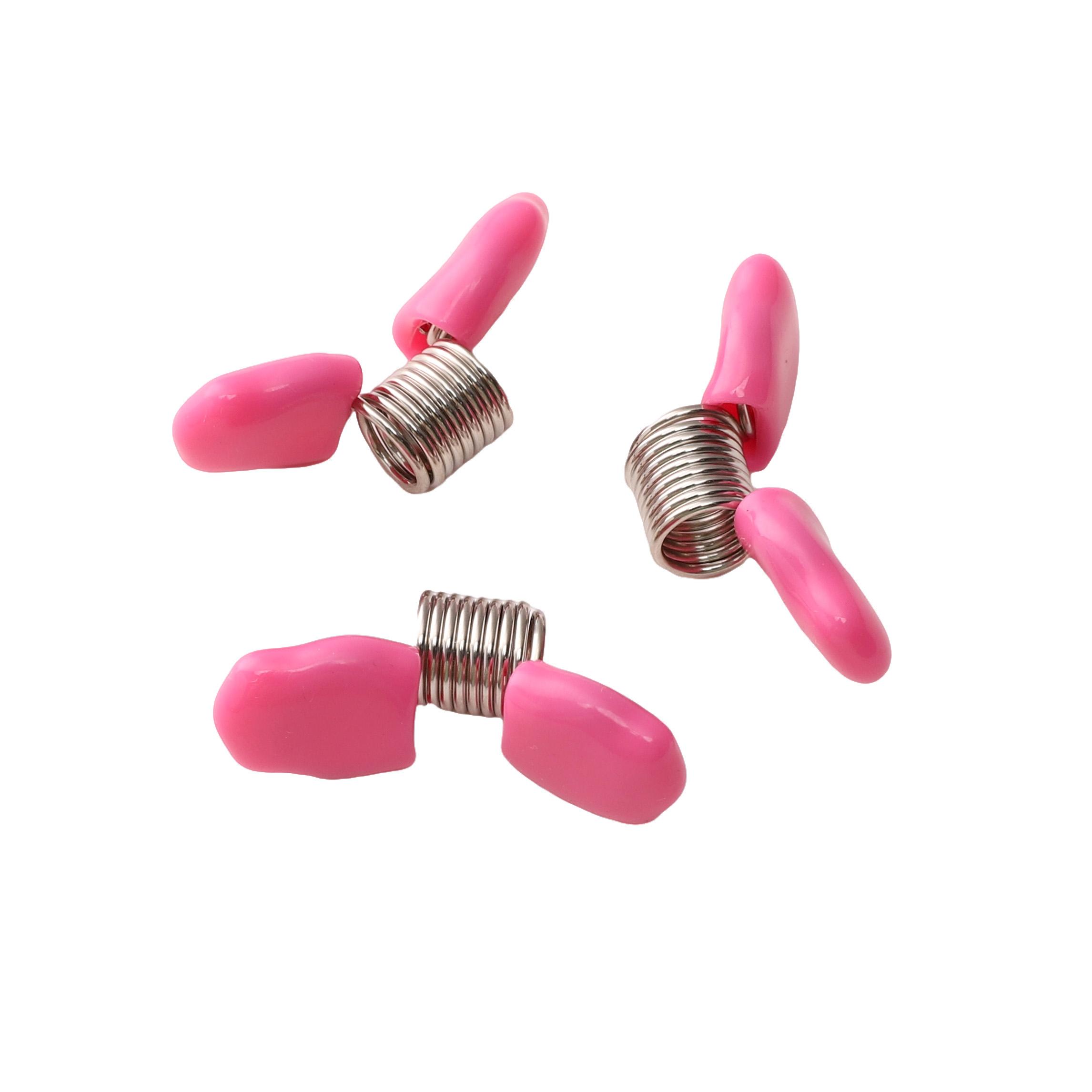 

Пружинная сталь никелированная стопорный шарик пружина резьбовой зажим бусина DIY ювелирное изделие браслет 7x26mm розовый