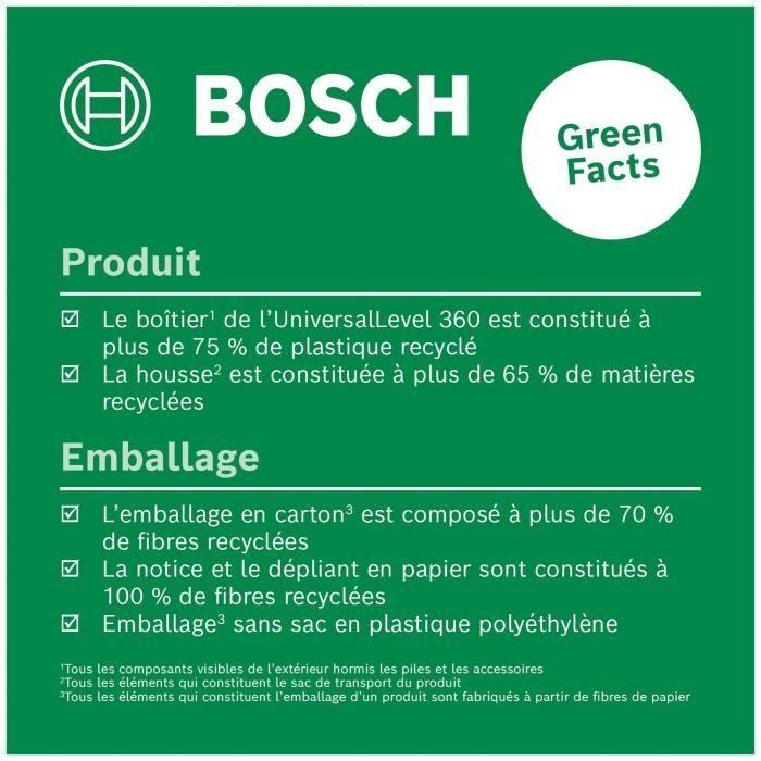 Laser lignes UniversalLevel 360 de Bosch (laser lignes vertical et horizontal avec laser à 360° pour un alignement dans toute la