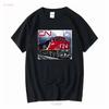 Canadian National pacific Train C44 9W Authentisches Eisenbahn T-Shirt 75 vintage gewaschen Herren Grafik Atmungsaktiv