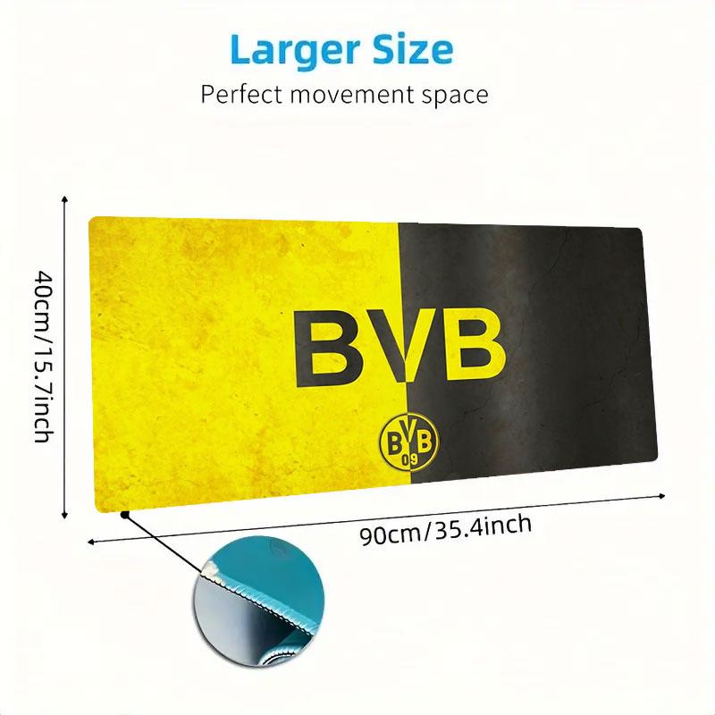 Borussia Large Size Mouse Pad Large Gaming Table Cushion Non-slip Laptop Tablet Big Mousepad XXL Mat Mini PC Playmat With Lock Edge