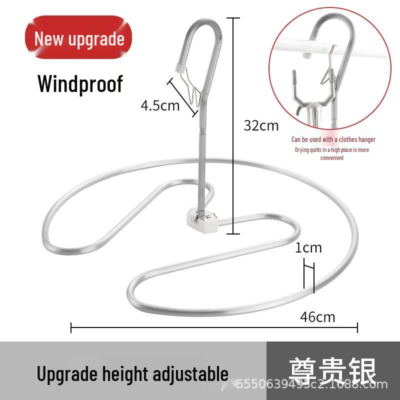 Cross-Border Windproof Sun-Drying Quilt & Bed Sheet Spiral Hanger - Foldable Drying Rack