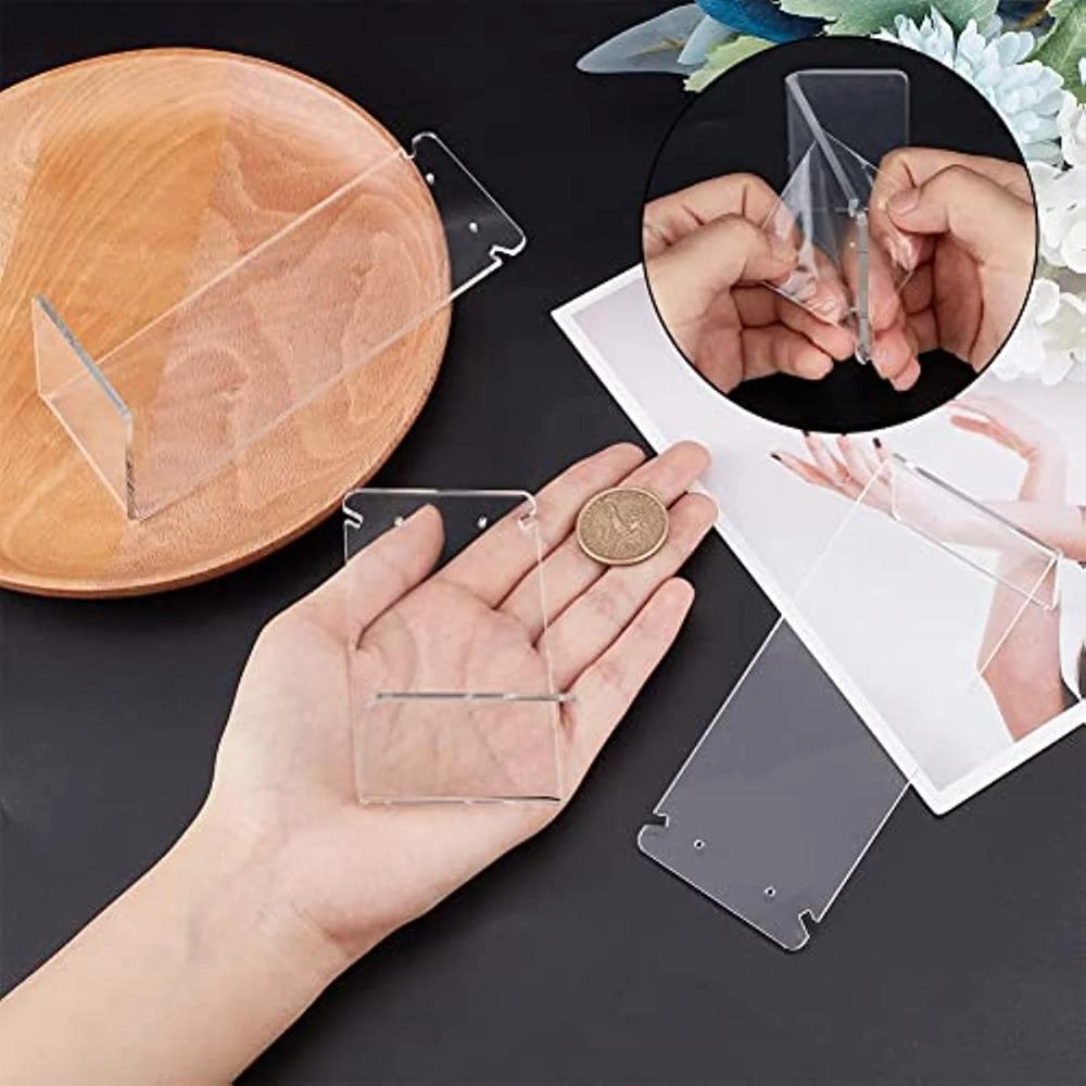 10pcs/set L-shaped Transparent Acrylic Jewelry Stand Earrings Necklace Storage Stand Display Cabinet Retail Jewelry Display Rack
