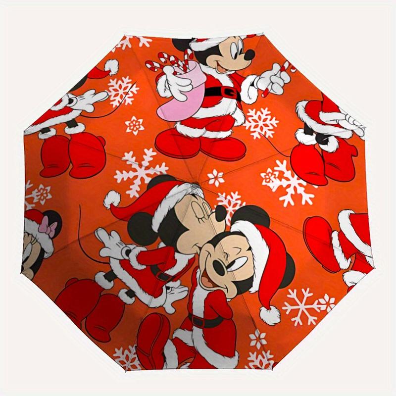 

1pc Mickey Minnie Christmas Automatic Folding Umbrella, Compact Portable Travel Umbrella, Perfect Gift for Friends yy250806021