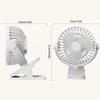 Efficient Clip On Fan with Adjustable Angle and Quiet Operation USB Rechargeable Fan Cooling Device for Home Or Gym