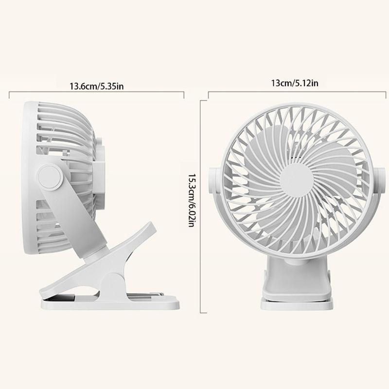 Efficient Clip On Fan with Adjustable Angle and Quiet Operation USB Rechargeable Fan Cooling Device for Home Or Gym