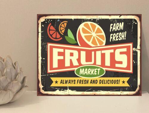 

Fruit Market Rustic Retro Metal Plaque Sign Gift House Novelty mt92Aluminum 30x40cm(11.8x15.7inch)