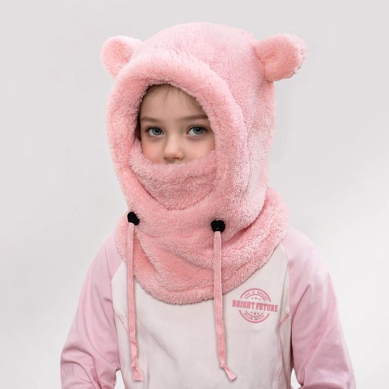 Children's Hats Velvet Ear-Protecting Scarves Boys Autumn Winter One-Piece Hats