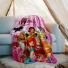 1pc W-Winx Club Theme Blanket - Digital Print, Polyester, Cozy for All Seasons, Perfect for Outdoor, and Travel