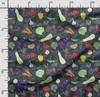 Soimoi Veggies Print,  Cotton Cambric, Quilting Fabric Sold by The Yard 42 Inch Wide, Medium Weight Cotton Fabric, Sewing  Supplies,Aquamarine