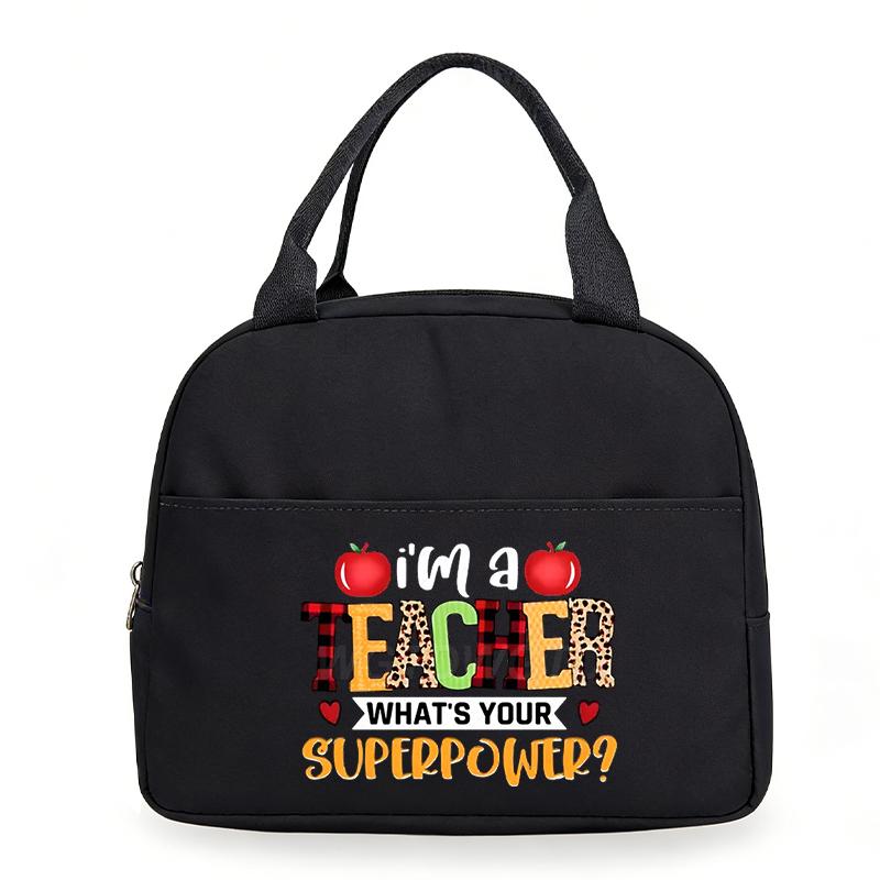 

I m A Teacher Print Themed Lunch Bag Women Men Office Bento Storage Insulation Bags Back To School Perfect Gift Lunch HandBag