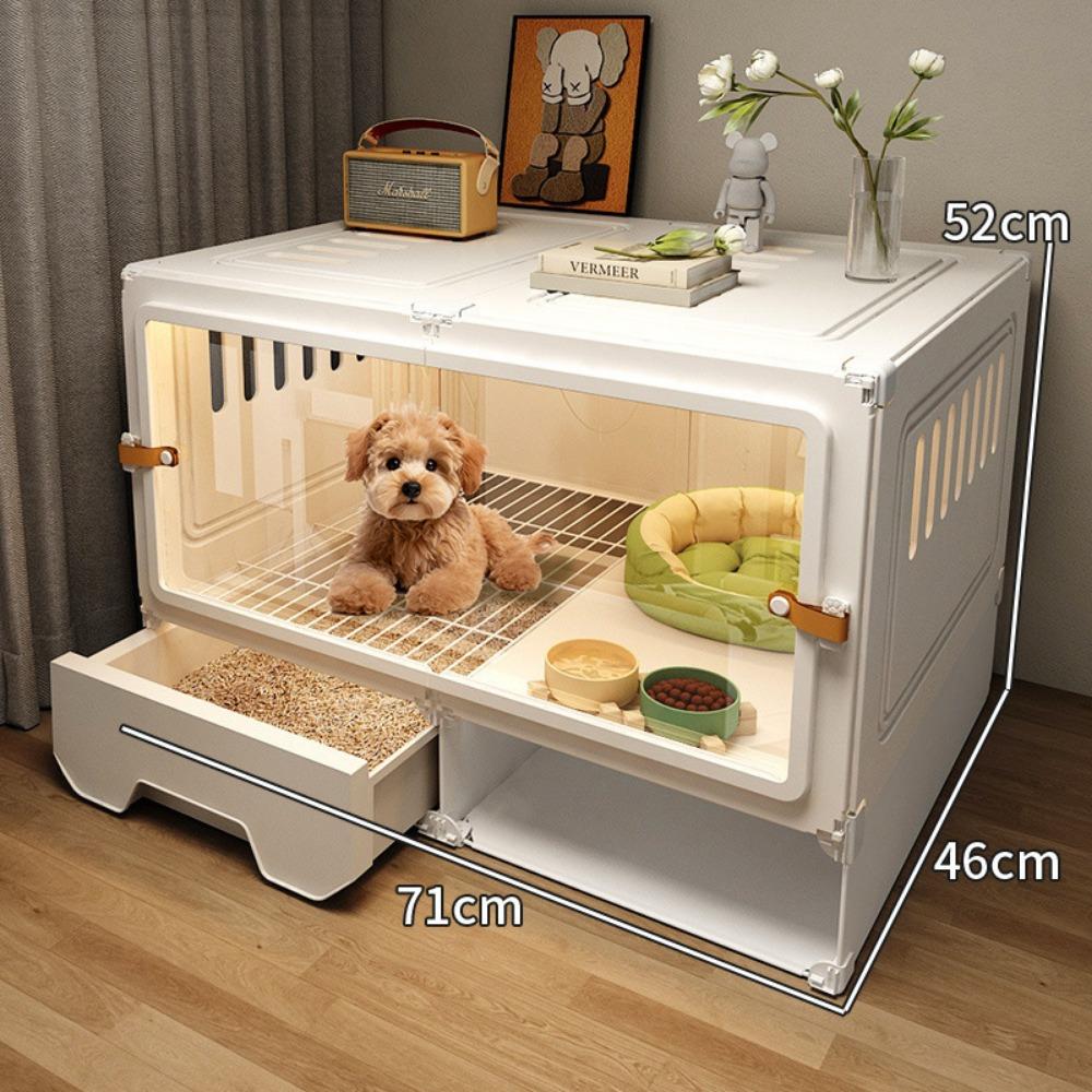 Dog Cage with Toilet Separation One Room Bathroom Pet Cage Household Small Dog Teddy Corgi Dog Villa