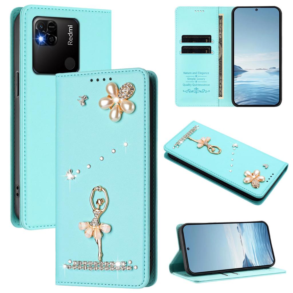 Luxury Diamond Cute Cards Solt Wallet Leather Phone Case For Redmi Note 15 14 Pro Plus 13 14C 13C Flip Pocket Kickstand Cover