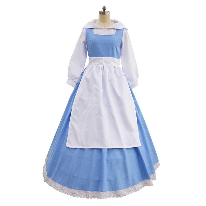 Breathable Beauty And The Beast Belle Blue Maid Dress Featuring Comfortable Design For Women S