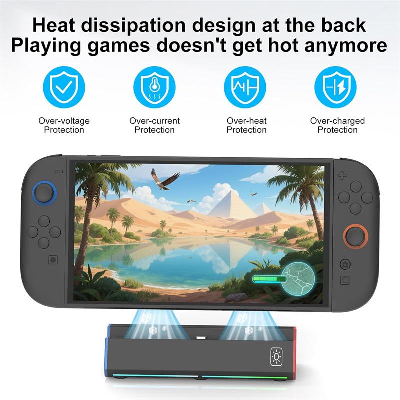 TV Dock Station Fit For Switch 2 Charging Dock Portable 4K HDMI-compatible TV Switch Dock Adapter With Type C Port /USB