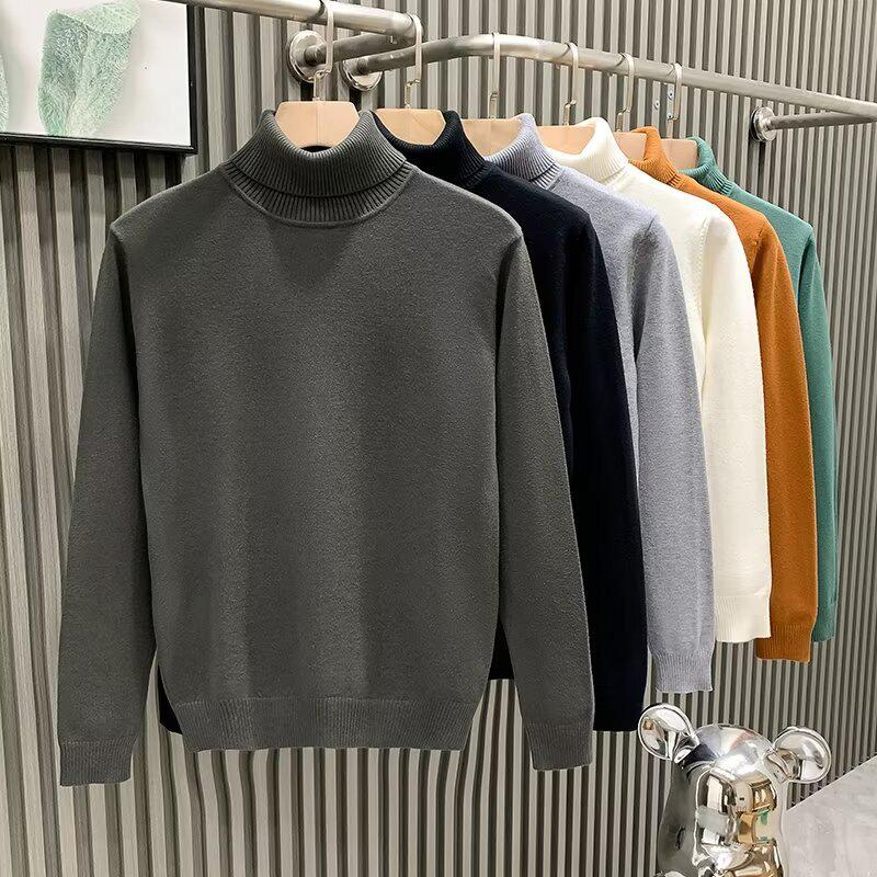Unisex Trendy High Neck Sweater: Warm, Loose Knitwear for Teens - Perfect for Autumn & Winter