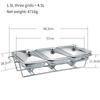 Household Rectangular Hot Pot Stove Restaurant Glass Buffet Stove Single Two Three Grid Food Heating Containers