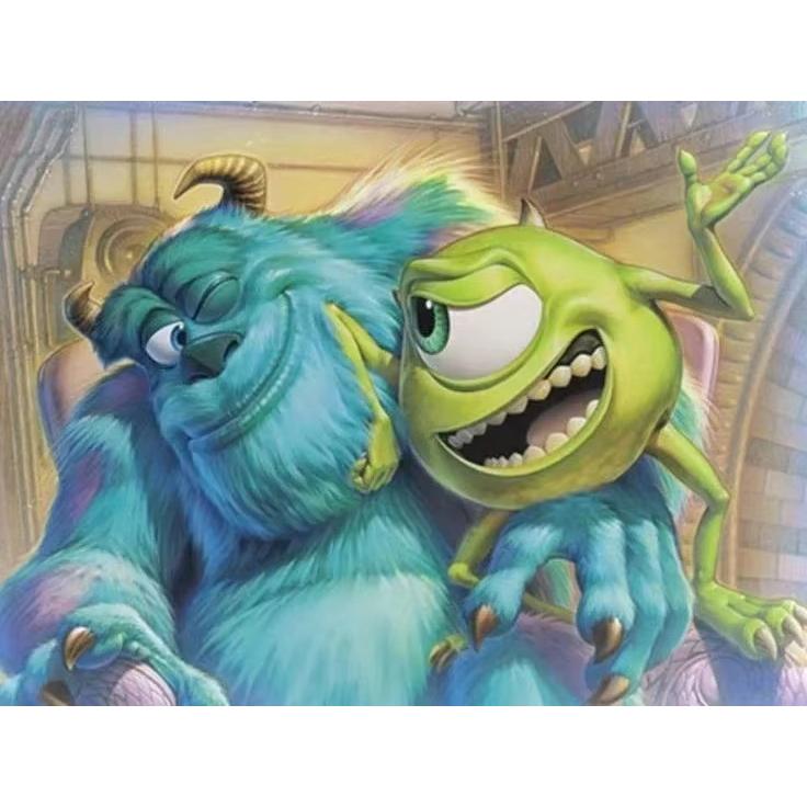 2026 Neues Disney Monster AG Diamantstickerei Cartoon Runde Diamantmalerei Neues Mosaik Puzzle Strasssteine Heimwanddekoration