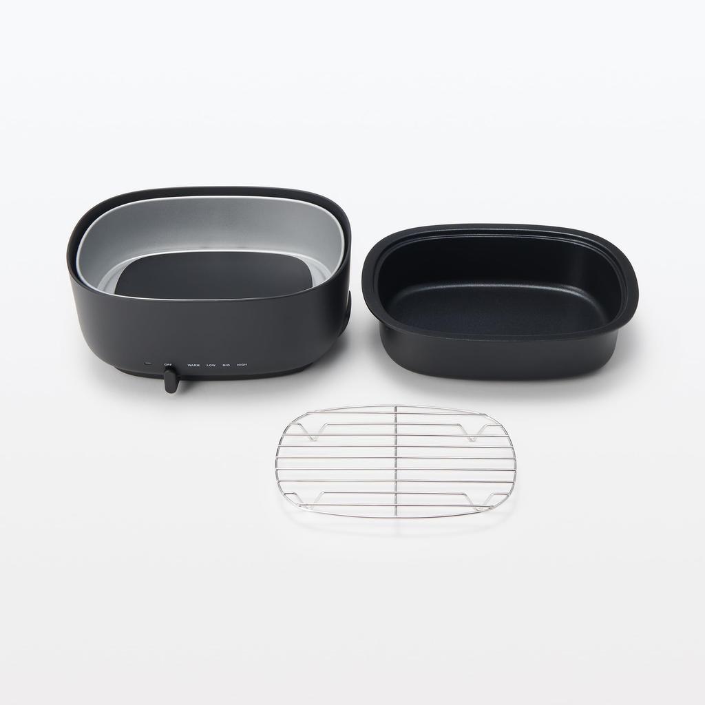 MUJI Deep Hot Plate Black LA1PJA3A MJ-HPFK2