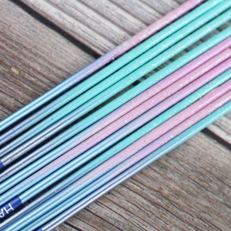 Gradient Glitter Powder Slender Pencil Birthday Candle Creative Fantasy Powder Blue Party Decoration Baking Supplies