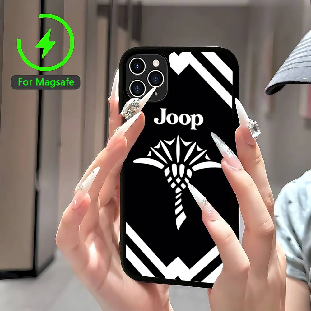 

High End Fashion Brand J-Joops Logo Phone Case For IPhone 16 15 14 13 12 11 17 Pro Max Plus Magnetic Wireless Cover iPhone 17 Air