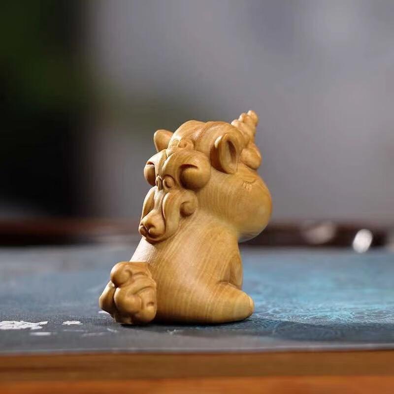 Cartoon Cute Woodcarving Desktop Decoration