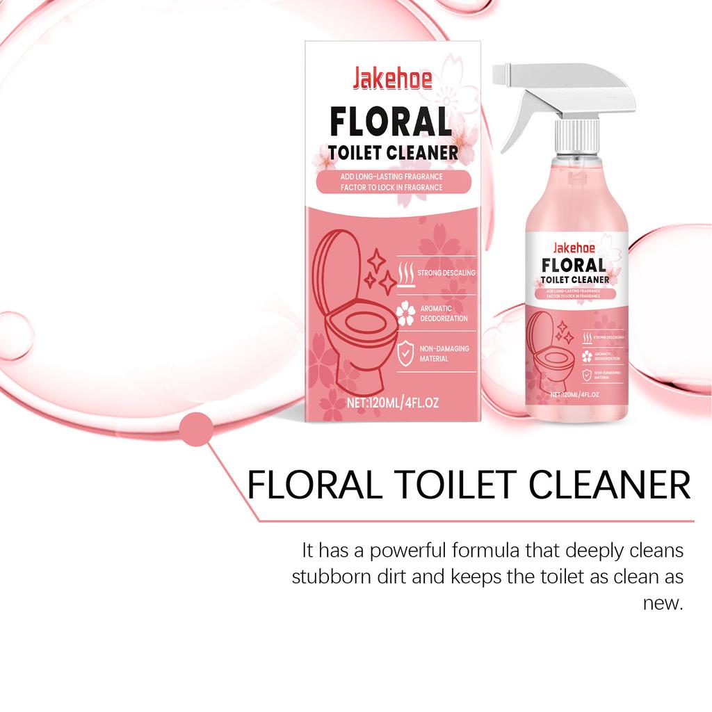 Floral Toilet Cleaner, Cherry Blossom Fragrance Stain Removal Deodorant, Fresh Air, Toilet Freshener, Simple and Easy To Use, Quick Effect