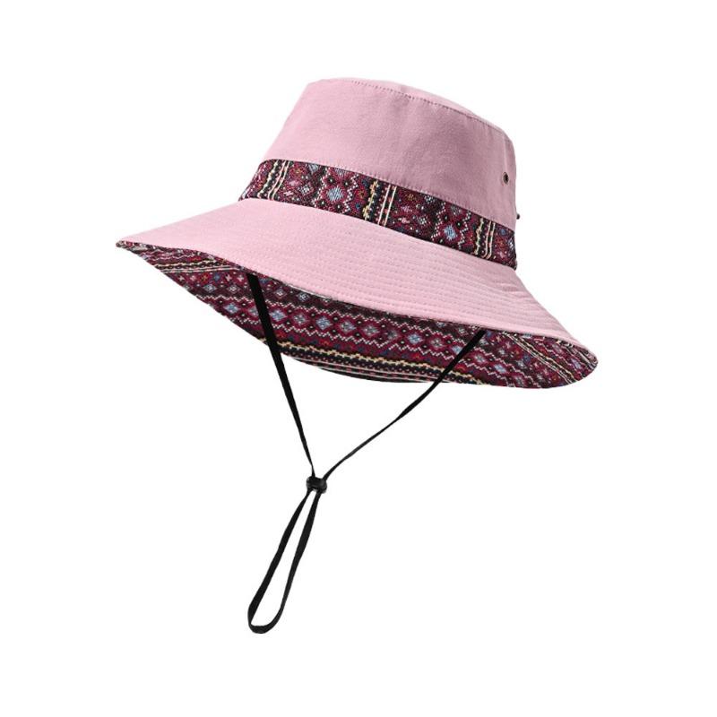New Outdoor Sunshade Bucket Hat Women's Summer Travel Sunscreen Sun Hat Wide Brim Western Denim Seaside Hat