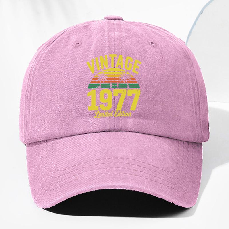 Unisex Coconut Tree VINTAGE  Print Washed Vintage Baseball Cap Fashionable Outdoor Hat for Men and Women Adjustable Trucke