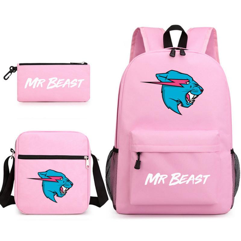 Canvas Backpack Set For Students With Laptop Compartment And Breathable Design For Daily Use