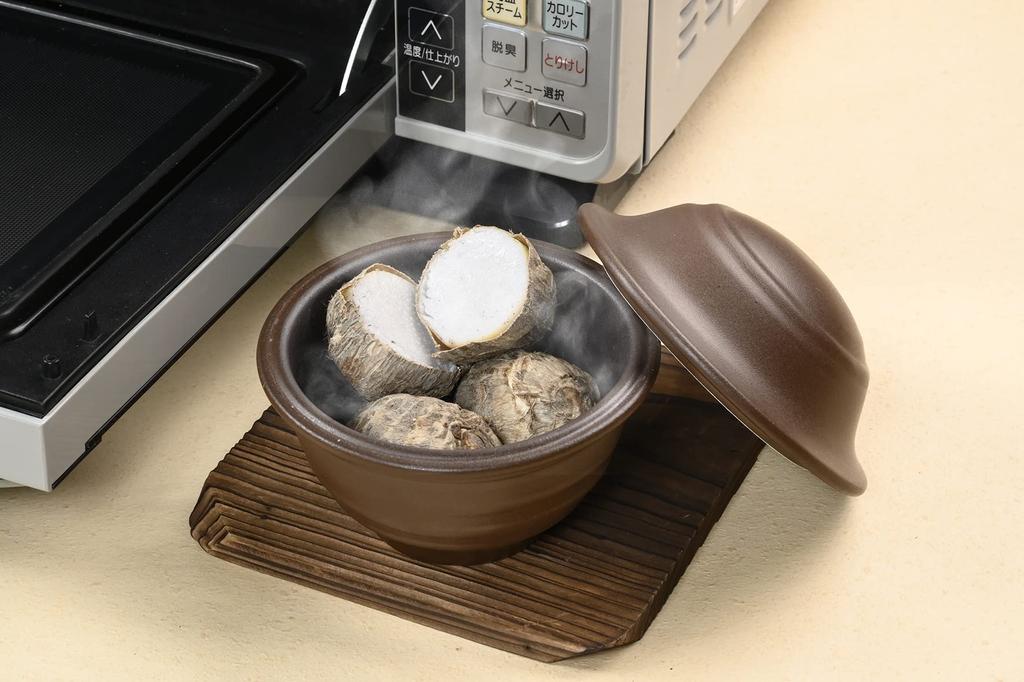 Toceram Imomaru Small Potato Made in Diameter x 12cm Height x Dark Dish, Heat-Resistant Ceramic, Microwave-Safe, Japan, 13.6cm 6.5cm Depth, Approx.