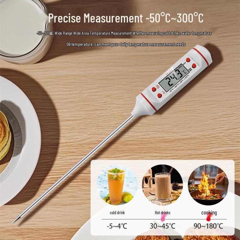 Digital Pen-Style Kitchen Thermometer for Milk, BBQ, Baking, and Food